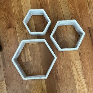 Hexagon honeycomb wall shelves